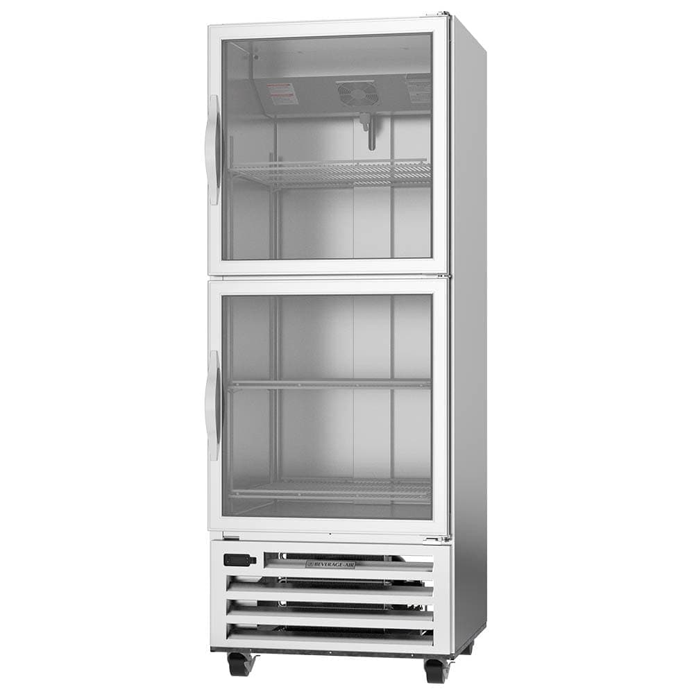 Beverage-Air RID18HC-HG 27 1/4" One Section Pass Thru Refrigerator, (4) Right Hinge Glass Doors, 115v
