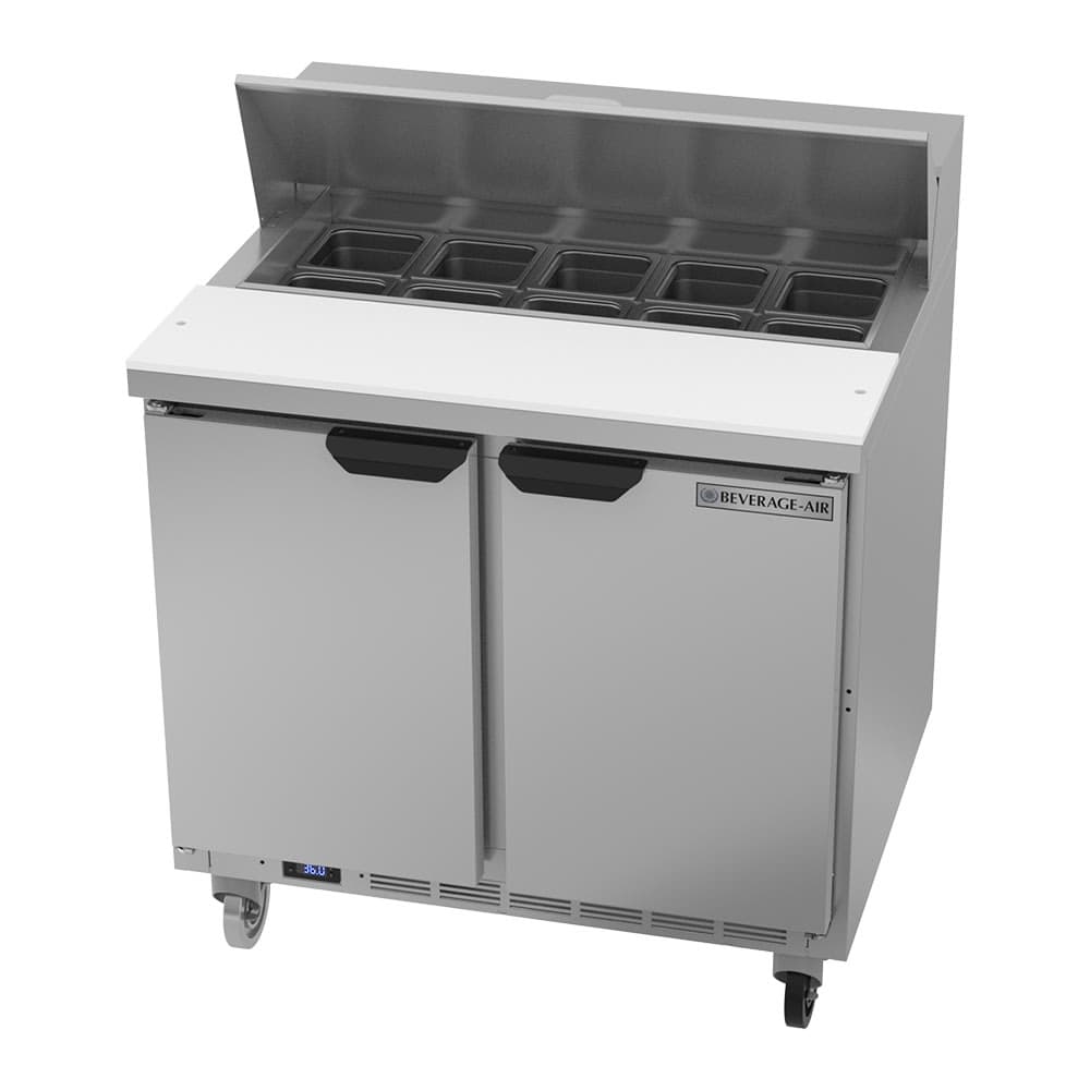 Beverage-Air SPE36HC-10 36" Hydrocarbon Series Sandwich/Salad Prep Table w/ Refrigerated Base, 115v