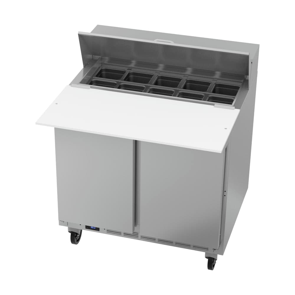 Beverage-Air SPE36HC-10C 36" Hydrocarbon Series Sandwich/Salad Prep Table w/ Refrigerated Base, 115v