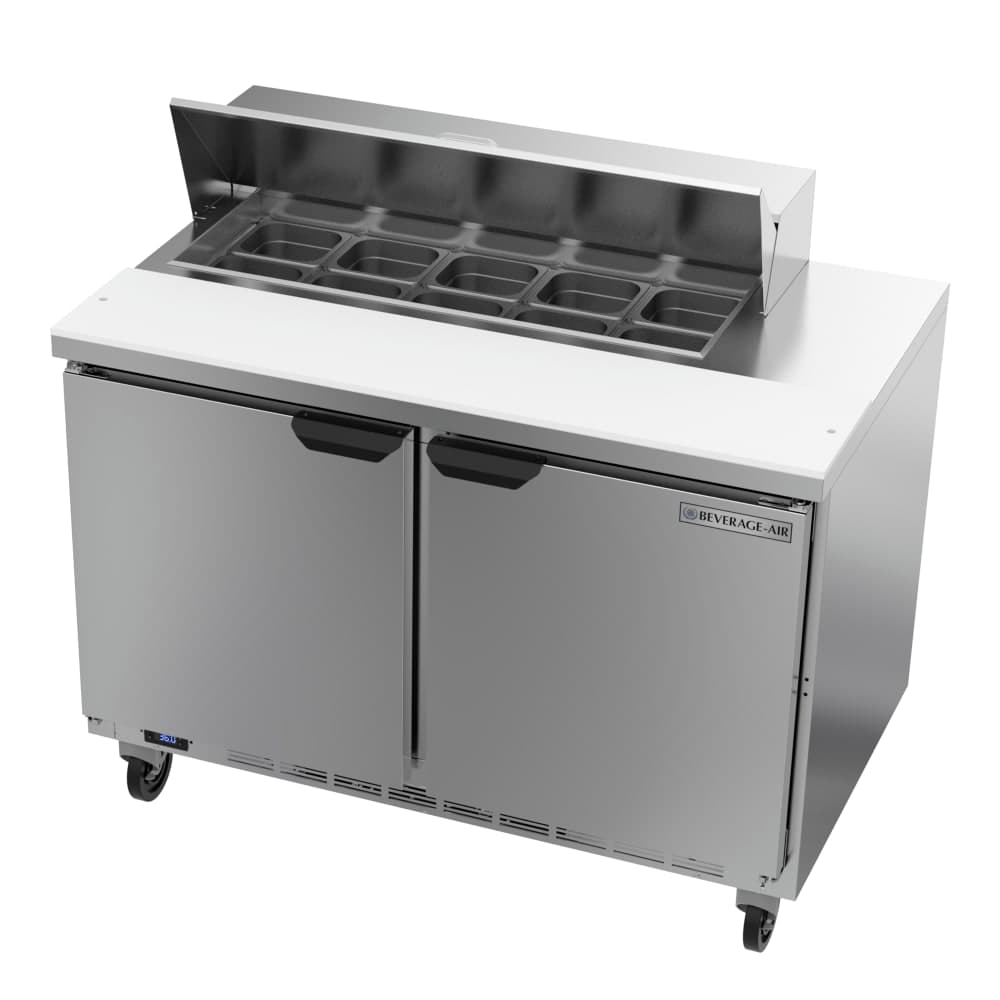 Beverage-Air SPE48HC-10 48" Hydrocarbon Series Sandwich/Salad Prep Table w/ Refrigerated Base, 115v