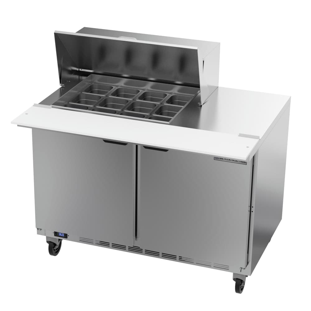 Beverage-Air SPE48HC-12M 48" Hydrocarbon Series Mega Top Sandwich/Salad Prep Table w/ Refrigerated Base, 115v