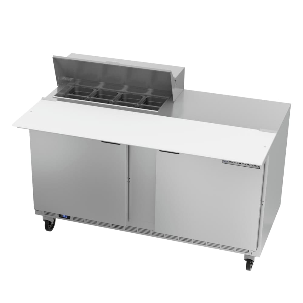Beverage-Air SPE60HC-08C 60" Hydrocarbon Series Sandwich/Salad Prep Table w/ Refrigerated Base, 115v