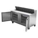Beverage-Air SPE60HC-16 60" Hydrocarbon Series Sandwich/Salad Prep Table w/ Refrigerated Base, 115v thumbnail 2
