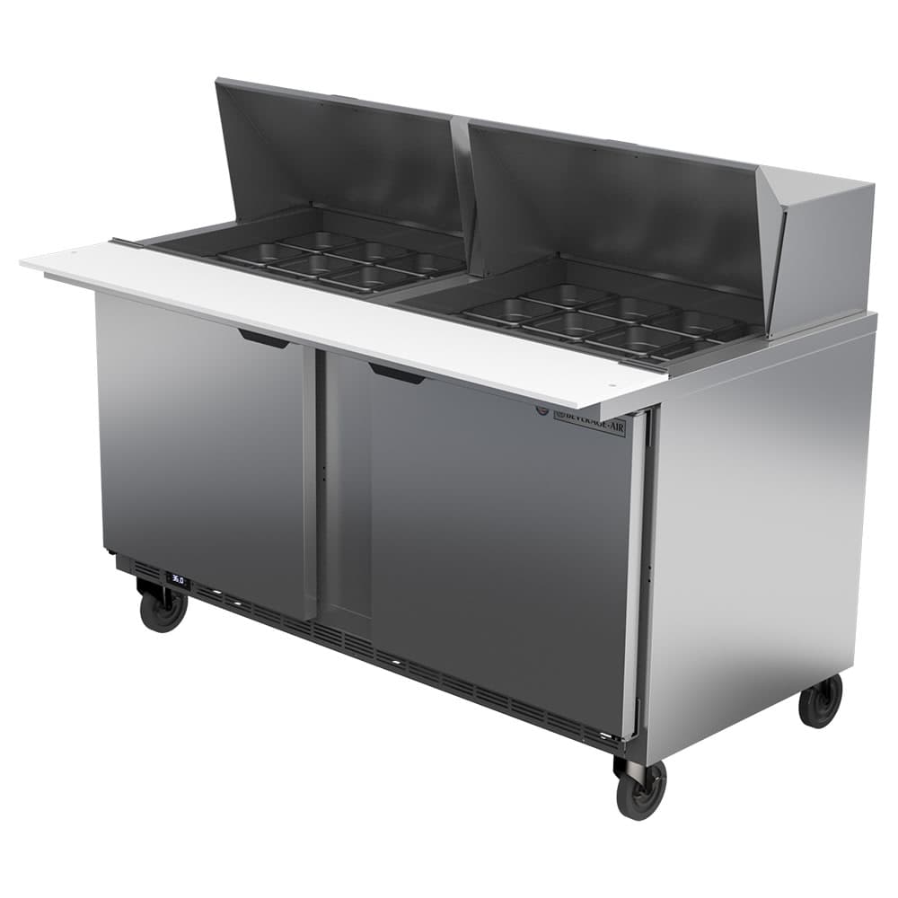 Beverage-Air SPE60HC-24M 60" Hydrocarbon Series Mega Top Sandwich/Salad Prep Table w/ Refrigerated Base, 115v