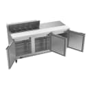 Beverage-Air SPE72HC-10 72" Hydrocarbon Series Sandwich/Salad Prep Table w/ Refrigerated Base, 115v thumbnail 2