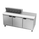 Beverage-Air SPE72HC-10 72" Hydrocarbon Series Sandwich/Salad Prep Table w/ Refrigerated Base, 115v thumbnail 3