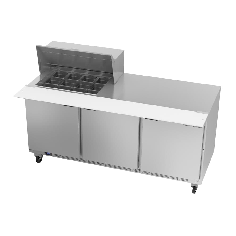 Beverage-Air SPE72HC-12M 72" Hydrocarbon Series Mega Top Sandwich/Salad Prep Table w/ Refrigerated Base, 115v