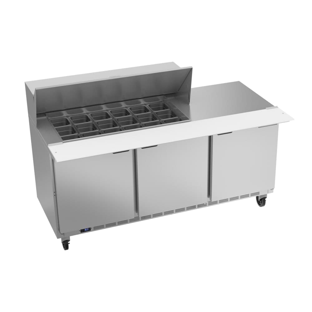 Beverage-Air SPE72HC-18M 72" Hydrocarbon Series Mega Top Sandwich/Salad Prep Table w/ Refrigerated Base, 115v