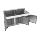 Beverage-Air SPE72HC-24M 72" Hydrocarbon Series Mega Top Sandwich/Salad Prep Table w/ Refrigerated Base, 115v thumbnail 2