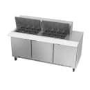 Beverage-Air SPE72HC-24M 72" Hydrocarbon Series Mega Top Sandwich/Salad Prep Table w/ Refrigerated Base, 115v thumbnail 3