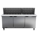 Beverage-Air SPE72HC-30M 72" Hydrocarbon Series Mega Top Sandwich/Salad Prep Table w/ Refrigerated Base, 115v thumbnail 3