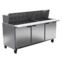 Beverage-Air SPE72HC-30M 72" Hydrocarbon Series Mega Top Sandwich/Salad Prep Table w/ Refrigerated Base, 115v thumbnail 4