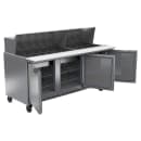 Beverage-Air SPE72HC-30M 72" Hydrocarbon Series Mega Top Sandwich/Salad Prep Table w/ Refrigerated Base, 115v thumbnail 5