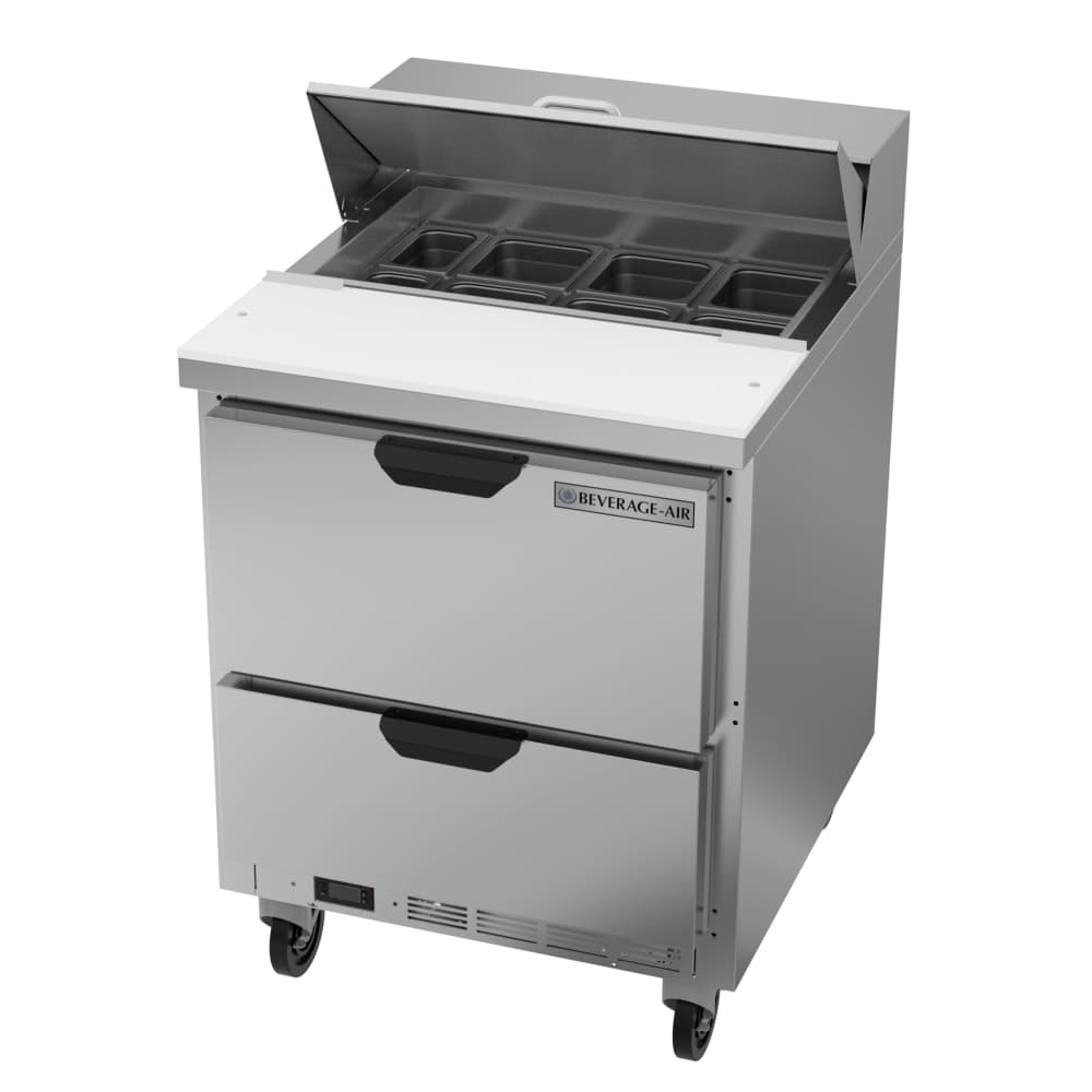 Beverage-Air SPED27HC 27" Hydrocarbon Series Sandwich/Salad Prep Table w/ Refrigerated Base, 115v