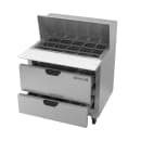 Beverage-Air SPED36HC-15M-2 36" Hydrocarbon Series Mega Top Sandwich/Salad Prep Table w/ Refrigerated Base, 115v thumbnail 4
