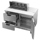 Beverage-Air SPED48HC-08-2 48" Hydrocarbon Series Sandwich/Salad Prep Table w/ Refrigerated Base, 115v thumbnail 2