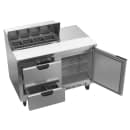 Beverage-Air SPED48HC-08-2 48" Hydrocarbon Series Sandwich/Salad Prep Table w/ Refrigerated Base, 115v thumbnail 4