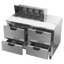 Beverage-Air SPED48HC-08-4 48" Hydrocarbon Series Sandwich/Salad Prep Table w/ Refrigerated Base, 115v thumbnail 2