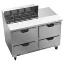 Beverage-Air SPED48HC-08-4 48" Hydrocarbon Series Sandwich/Salad Prep Table w/ Refrigerated Base, 115v thumbnail 3