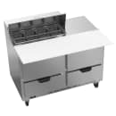 Beverage-Air SPED48HC-08C-4 48" Hydrocarbon Series Sandwich/Salad Prep Table w/ Refrigerated Base, 115v thumbnail 3