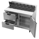Beverage-Air SPED48HC-12-2 48" Hydrocarbon Series Sandwich/Salad Prep Table w/ Refrigerated Base, 115v thumbnail 2