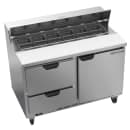 Beverage-Air SPED48HC-12-2 48" Hydrocarbon Series Sandwich/Salad Prep Table w/ Refrigerated Base, 115v thumbnail 3