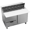 Beverage-Air SPED48HC-12C-2 48" Hydrocarbon Series Sandwich/Salad Prep Table w/ Refrigerated Base, 115v thumbnail 3