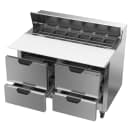 Beverage-Air SPED48HC-12C-4 48" Hydrocarbon Series Sandwich/Salad Prep Table w/ Refrigerated Base, 115v thumbnail 2