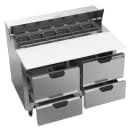 Beverage-Air SPED48HC-12C-4 48" Hydrocarbon Series Sandwich/Salad Prep Table w/ Refrigerated Base, 115v thumbnail 4