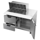 Beverage-Air SPED48HC-12M-2 48" Hydrocarbon Series Mega Top Sandwich/Salad Prep Table w/ Refrigerated Base, 115v thumbnail 2