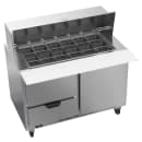 Beverage-Air SPED48HC-18M-2 48" Hydrocarbon Series Mega Top Sandwich/Salad Prep Table w/ Refrigerated Base, 115v thumbnail 3