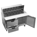 Beverage-Air SPED48HC-18M-2 48" Hydrocarbon Series Mega Top Sandwich/Salad Prep Table w/ Refrigerated Base, 115v thumbnail 4