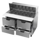 Beverage-Air SPED48HC-18M-4 48" Hydrocarbon Series Mega Top Sandwich/Salad Prep Table w/ Refrigerated Base, 115v thumbnail 2