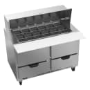 Beverage-Air SPED48HC-18M-4 48" Hydrocarbon Series Mega Top Sandwich/Salad Prep Table w/ Refrigerated Base, 115v thumbnail 3