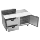 Beverage-Air SPED60HC-08C-2 60" Hydrocarbon Series Sandwich/Salad Prep Table w/ Refrigerated Base, 115v thumbnail 4