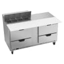 Beverage-Air SPED60HC-08C-4 60" Hydrocarbon Series Sandwich/Salad Prep Table w/ Refrigerated Base, 115v thumbnail 3