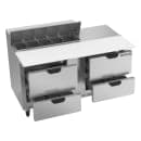 Beverage-Air SPED60HC-10C-4 60" Hydrocarbon Series Sandwich/Salad Prep Table w/ Refrigerated Base, 115v thumbnail 4