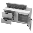 Beverage-Air SPED60HC-12-2 60" Hydrocarbon Series Sandwich/Salad Prep Table w/ Refrigerated Base, 115v thumbnail 2