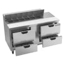 Beverage-Air SPED60HC-12-4 60" Hydrocarbon Series Sandwich/Salad Prep Table w/ Refrigerated Base, 115v thumbnail 4
