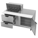 Beverage-Air SPED60HC-12M-2 60" Hydrocarbon Series Mega Top Sandwich/Salad Prep Table w/ Refrigerated Base, 115v thumbnail 2