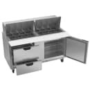 Beverage-Air SPED60HC-24M-2 60" Hydrocarbon Series Mega Top Sandwich/Salad Prep Table w/ Refrigerated Base, 115v thumbnail 4