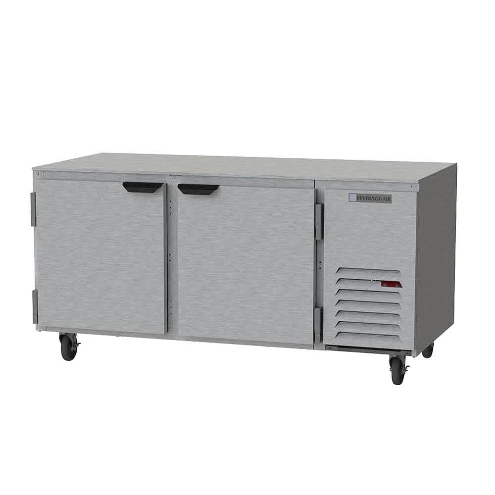 Beverage-Air UCF67AHC 67" W Undercounter Freezer w/ (2) Section & (2) Door, 115v
