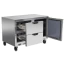 Beverage-Air UCFD48AHC-2 48" W Undercounter Freezer w/ (2) Section & (1) Door (2) Drawers, 115v thumbnail 4