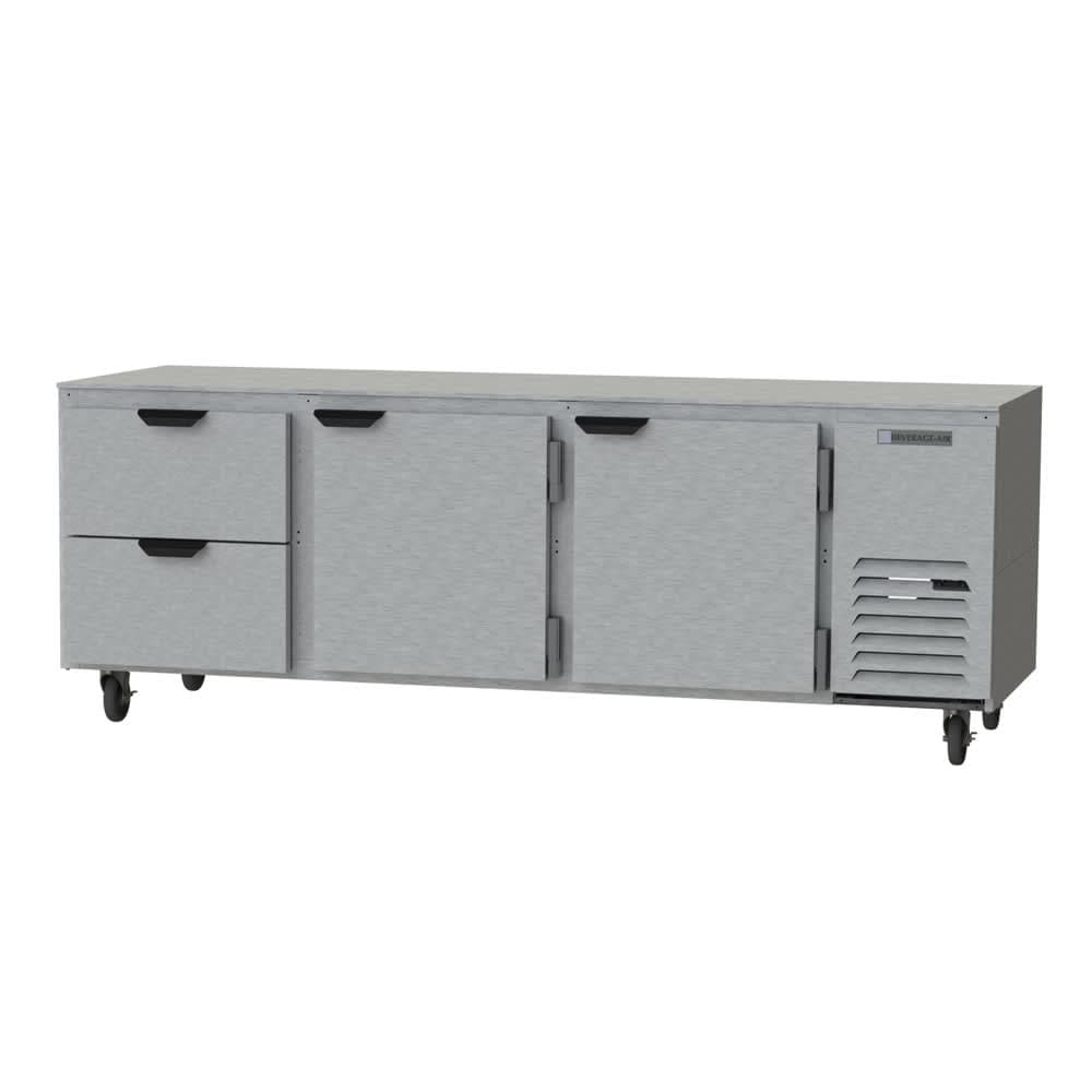 Beverage-Air UCRD93AHC-2 93" W Undercounter Refrigerator w/ (3) Section & (2) Door & (2) Drawer, 115v