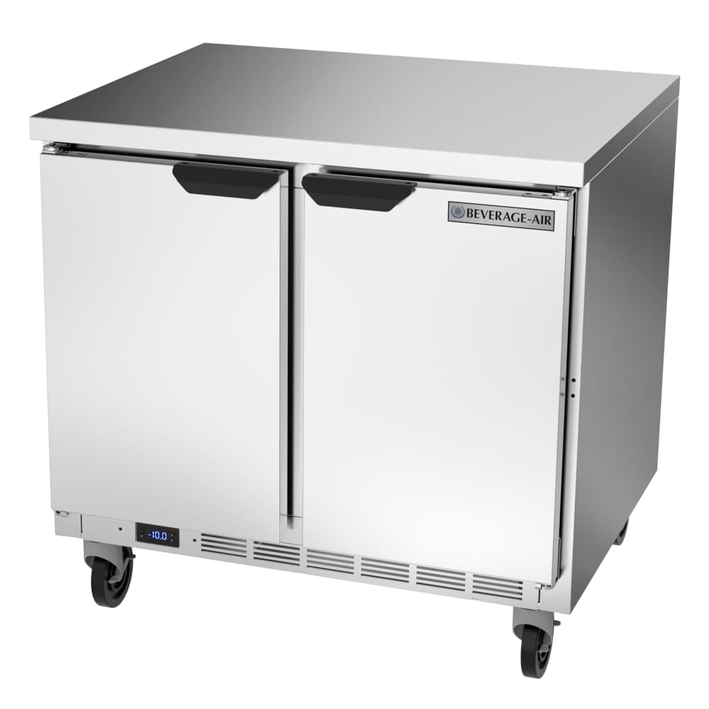 Beverage-Air WTF36AHC-FLT 36" W Worktop Freezer w/ (2) Section & (2) Doors, 115v