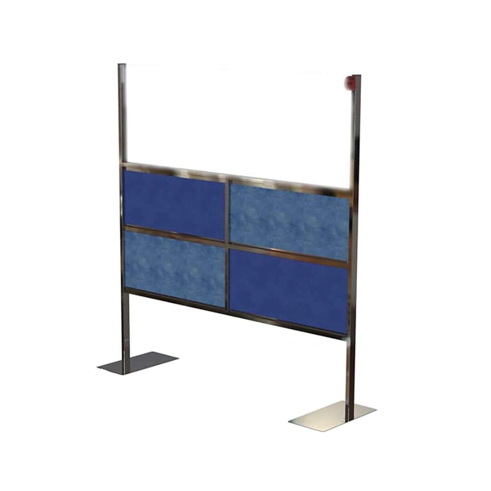Lakeside 158946 Mobile Traffic Rail/Safety Barrier - Polycarbonate w/ Stainless Steel Frame