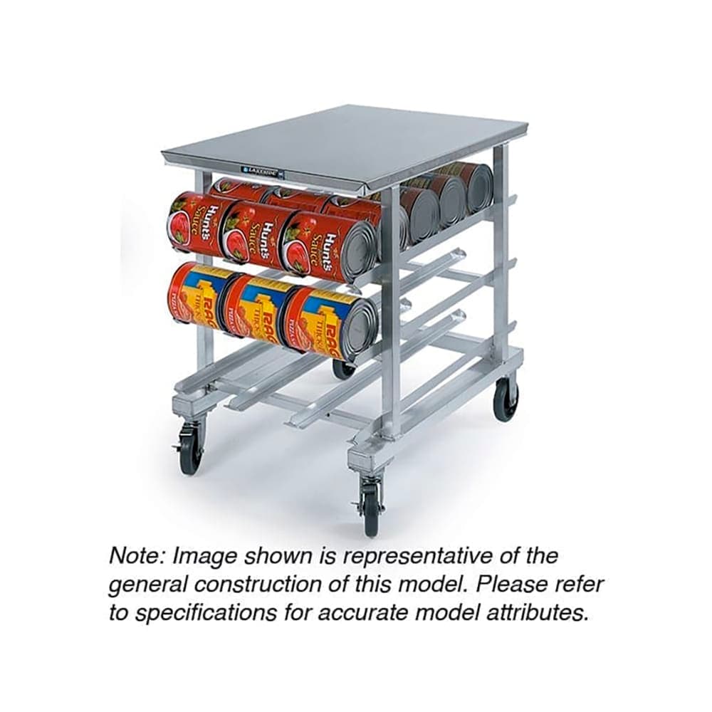 Lakeside 336 35"H Mobile Can Rack w/ (54) #10 or (72) #5 Capacity, Work Top