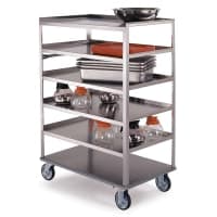 Lakeside 448 Queen Mary Cart - 6 Levels, 500 lb. Capacity, Stainless, Raised Edges thumbnail 7