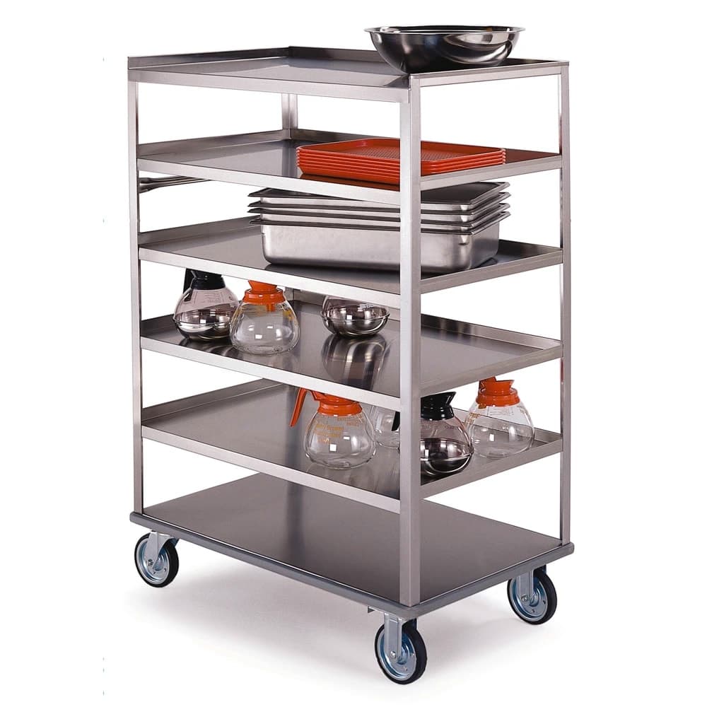 Lakeside 462 Queen Mary Cart - 6 Levels, 500 lb. Capacity, Stainless, Flat Edges