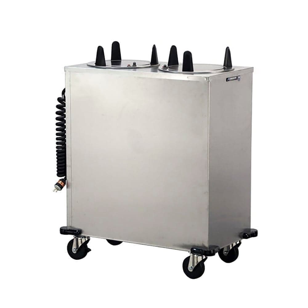 Lakeside 6200 32" Heated Mobile Dish Dispenser w/ (2) Columns - Stainless, 120v